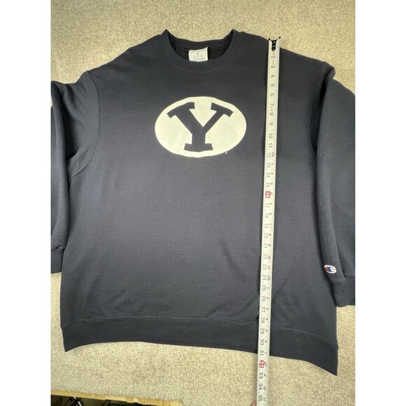 Men’s 3 XL BYU Brigham Young University Champion Crewneck Sweatshirt Blue - Picture 5 of 7